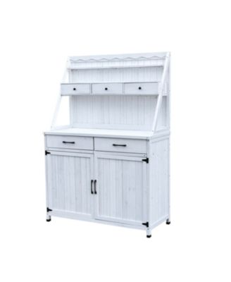Outdoor Potting Bench with Storage