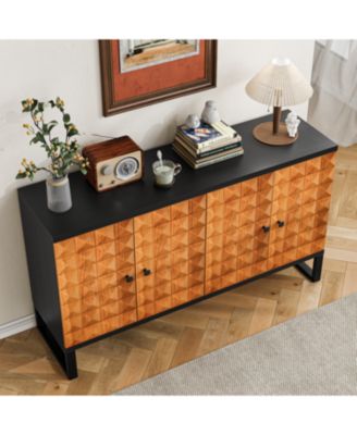 Geometric Patterned Storage Cabinet