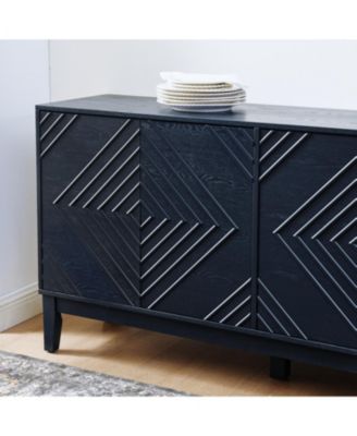 Blue Farmhouse Buffet Cabinet - 60.5" Sideboard