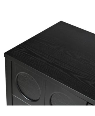 Geometric Circle Door Cabinet - Black