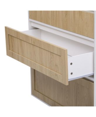 White Wood 3-Drawer Storage Cabinet