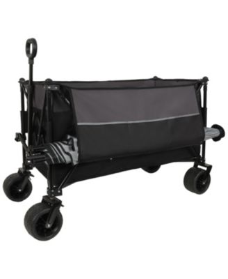 300L Folding Wagon Cart - Heavy Duty, All-Terrain, Black/Gray