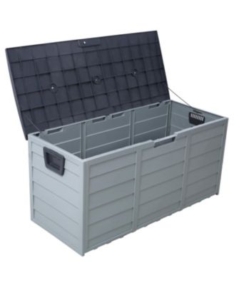 75 Gallon Resin Deck Box - Outdoor Storage with Wheels