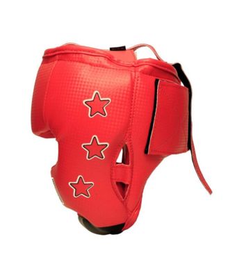 The Champ Boxing Headgear Lightweight, Durable, Adjustable Sparring Gear for Training, Kickboxing, MMA, Muay Thai, Red/Black, Small