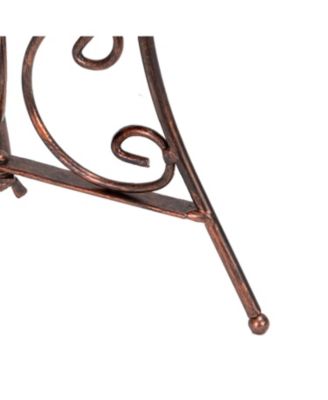 Indoor/Outdoor Decorative Steel Scroll Gazing Ball Stand for 10" or 12" Outdoor Garden Gazing Globes - 11" H