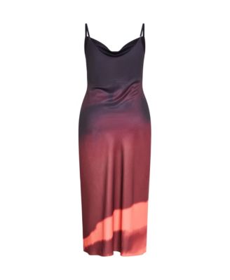 Plus Size Ombre Cowl Dress