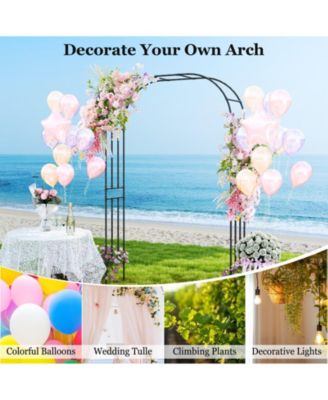 Outdoor Metal Garden Arch Trellis for Climbing Plants Grape Vine Flower