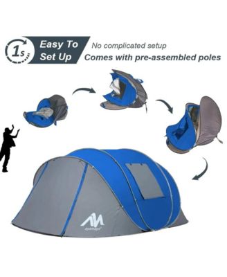 Adobe XL Instant Set-Up Pop-Up Family Tent – 4–6 Person Waterproof Shelter with Front Vestibule, Double Layer Protection, and No-Hassle Setup in Seconds