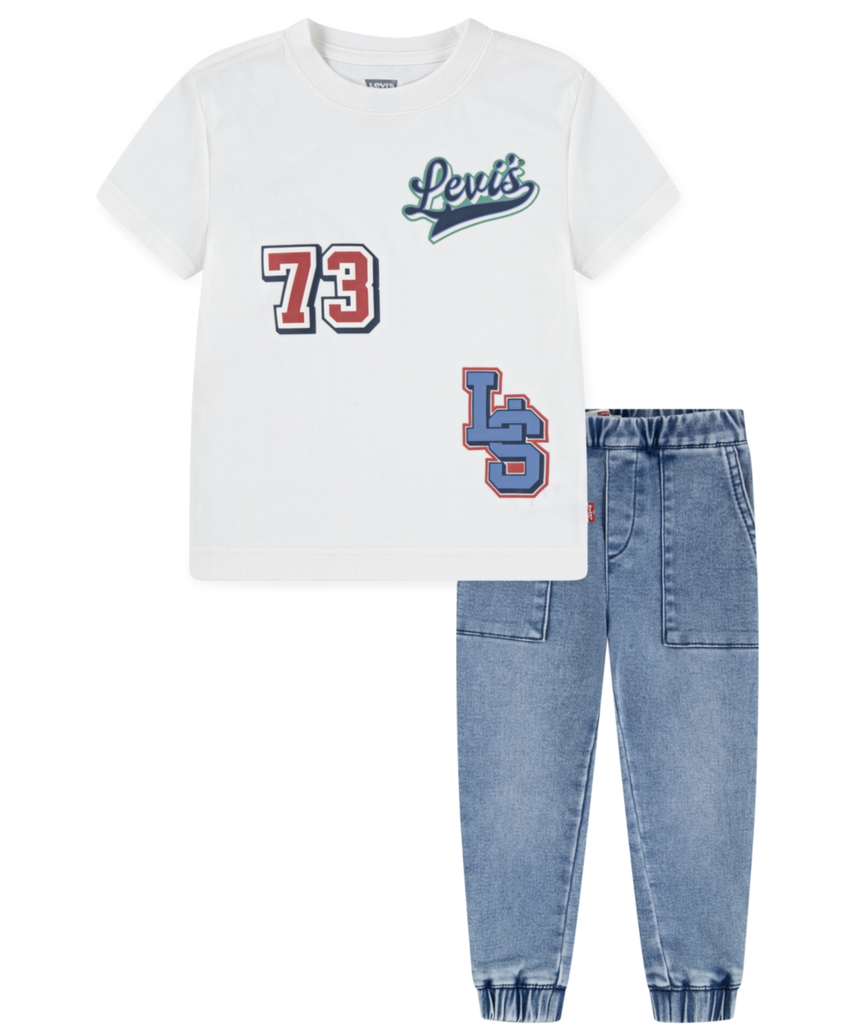 Levi's Toddler Boys 2-Piece Moto Patch T-Shirt and Jogger Pants Set