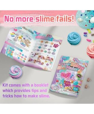 Lovely Slime Maker Kit for Kids - Includes 10+ Pre-Made Rainbow Slimes, Candy Pellets, Heart & Star Molds - DIY Glitter, Fluffy, Clear, and Glow-in-The-Dark Slime - Safe, Non-Toxic, Creative Fun