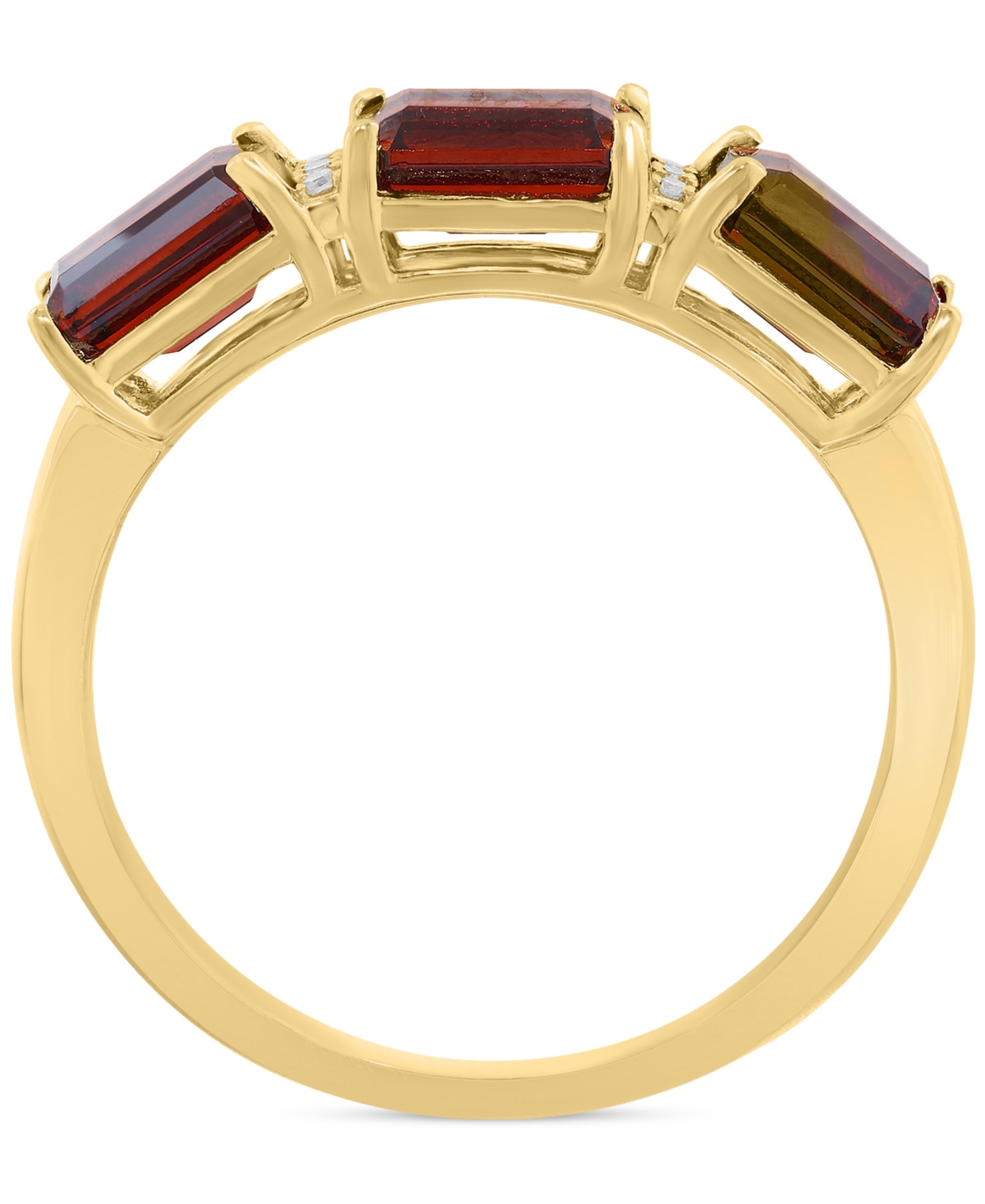 Effy Collection Effy Garnet (2-1/3 Ct. T.w.) & Diamond Accent Ring In 14k Yellow Gold
