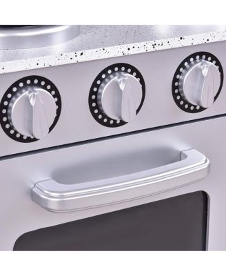 Kids Cooking Pretend Play Toy Wooden Kitchen Set Children Playset Vintage