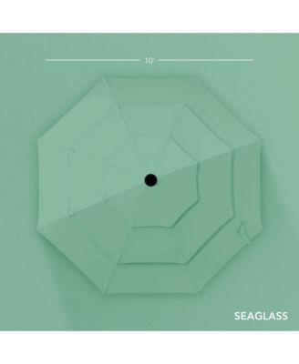 10ft 3-Tier Patio Umbrella, Market Sun Shade w/ Tilt Adjustment, Easy Crank