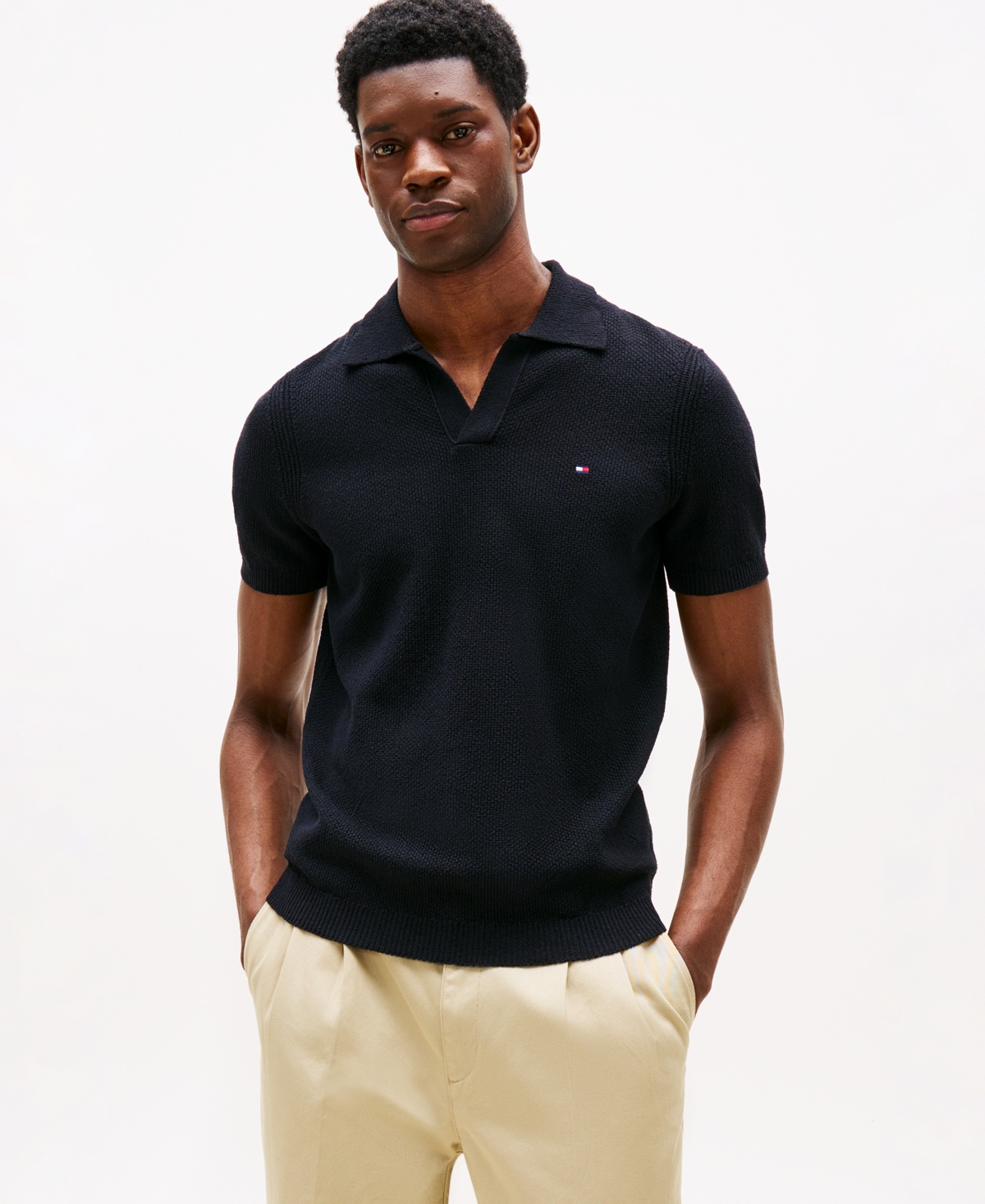 Men's Short-Sleeve Knit Polo Shirt - Desert Sky