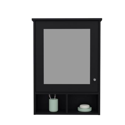 1Pc 5 Shelves, Mirrored Door & Space-Saving Design Medicine Cabinet