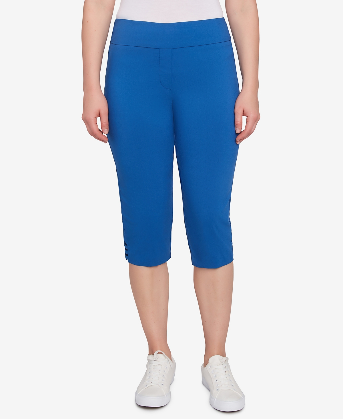 Petite Ladder Hem Americana Clamdigger Pullover Pants - Blue