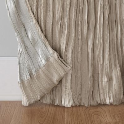 Odelia Distressed Velvet Semi-Sheer Tab Top Curtain Panel