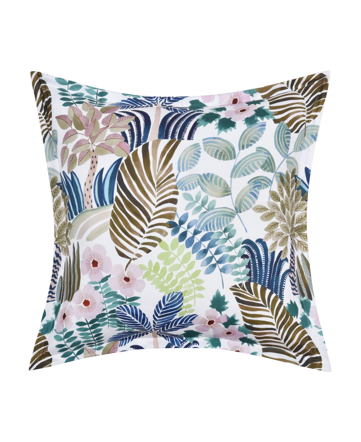Bold Rainforest Sham, European - Teal