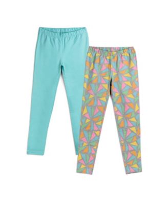 Girls Fair Trade Organic Cotton Reinforced Knee Leggings 2-pack