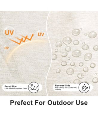 Outdoor Dining Chair Cushions Set of 4, Waterproof Patio Furniture Seat Cushions, Outdoor Chair Pads with Ties, 18 x 19 inch