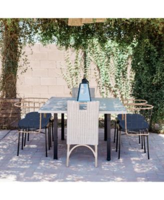 Outdoor Dining Chair Cushions Set of 4, Waterproof Patio Furniture Seat Cushions, Outdoor Chair Pads with Ties, 18 x 19 inch