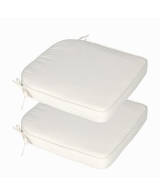 Outdoor Dining Chair Cushions Set of 2, Waterproof Patio Furniture Seat Cushions, Outdoor Chair Pads with Ties, 18 x 19 inch