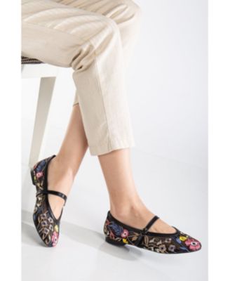 Fauna Mesh Mary Jane Flats