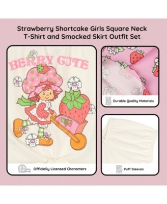 Square Neck T-Shirt and Skirt Outfit Set