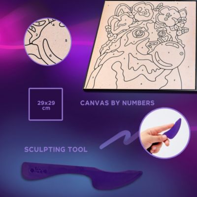 OKTO Air-Dry Clay by Numbers – Raccoon (11.4 x 11.4 in)