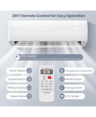  24000 BTU 18.5 SEER2 208-230V Ductless Mini Split Air Conditioner and Heater  HVAC Unit
