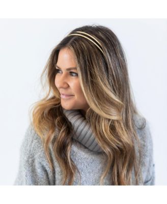 Thin Double Headband - Gold