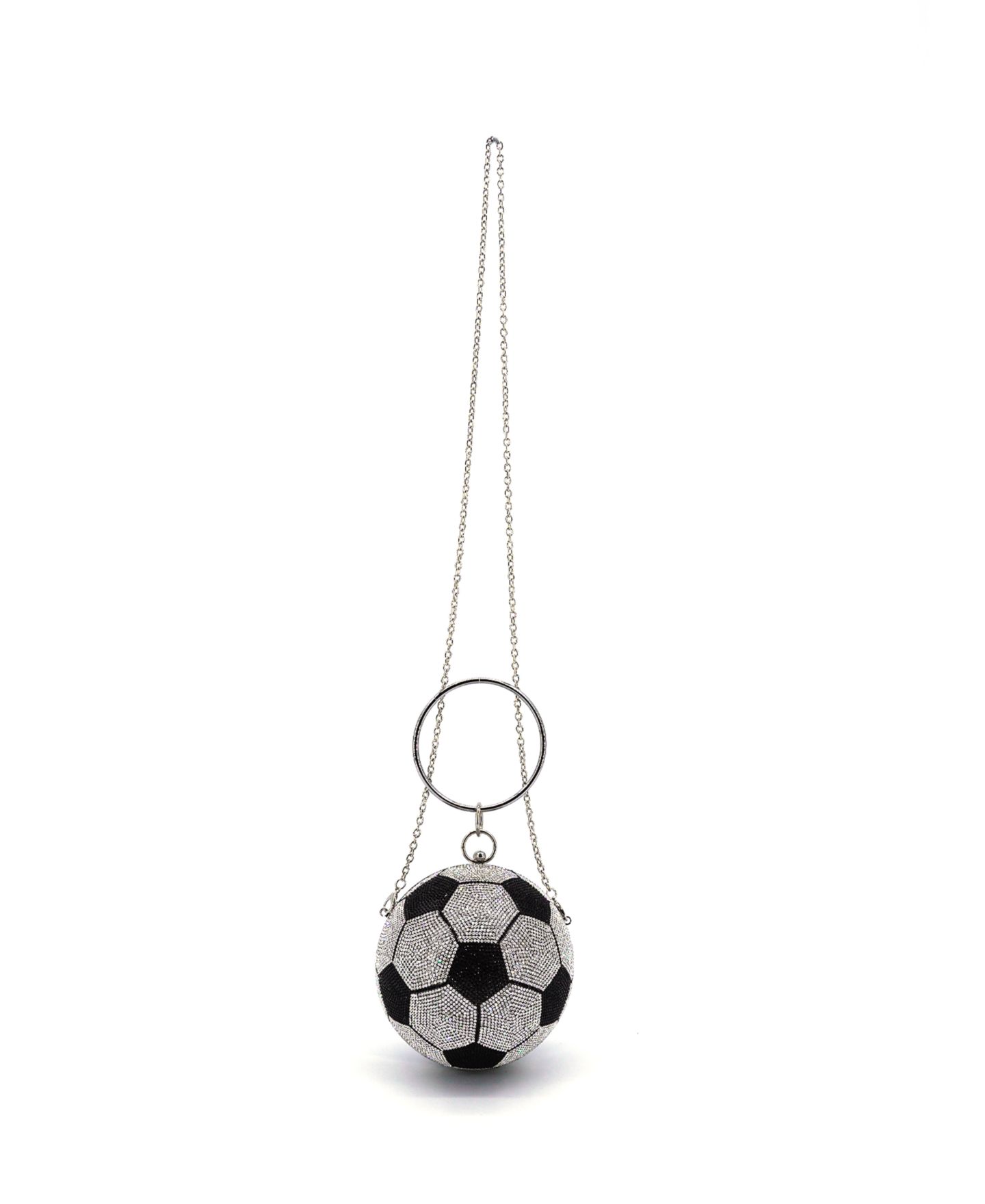 Женский клатч LIKE DREAMS Striker Small Rhinestone Soccer Clutch, цвет: Чёрный — фото 3