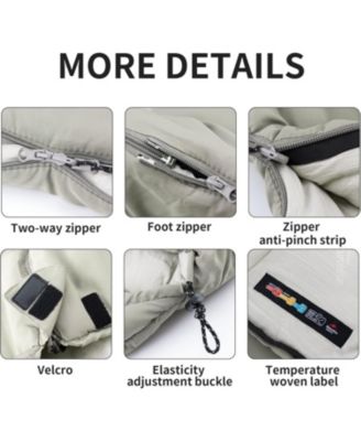 Sleeping Bag for Adults with Hood, Hollow Cotton Sleeping Bag, Waterproof Spliceable Sleeping Bags for Camping, Hiking, Traveling- Left