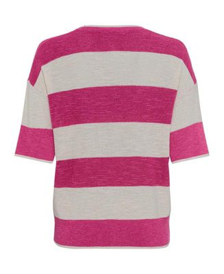 Women's Cotton Blend Striped Pullover