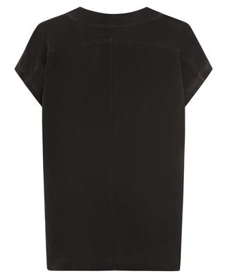 Women's Solid V-Neck Short Sleeve Blouse