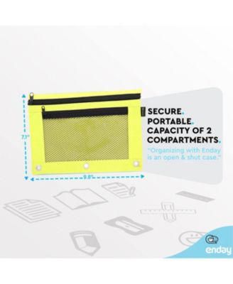 Pink Pencil Pouch For 3 Ring Binder, Zippered Binder Pencil Pouches, 3 Ring Pencil Pouch for Binder, Pencil Case for Binder, Large Pencil Bags for School, Home, and Office.