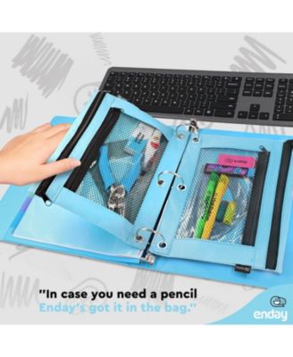 Pink Pencil Pouch For 3 Ring Binder, Zippered Binder Pencil Pouches, 3 Ring Pencil Pouch for Binder, Pencil Case for Binder, Large Pencil Bags for School, Home, and Office.