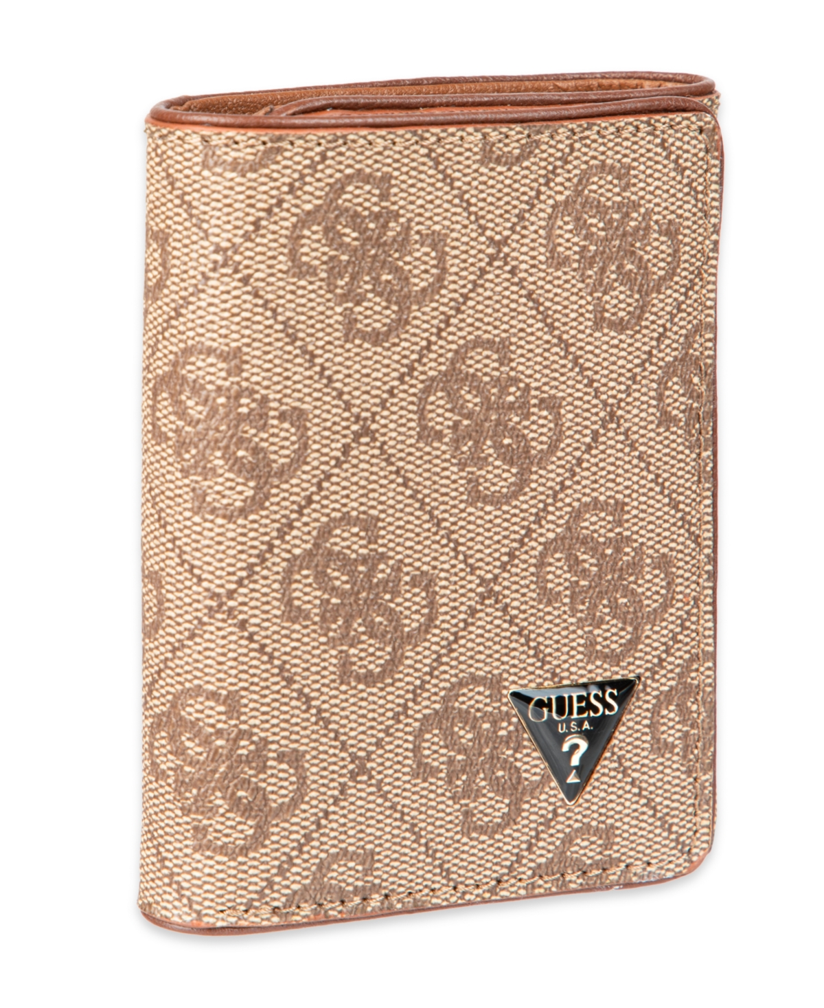 Guess Men's Rfid Quatro G Trifold Wallet In Brown