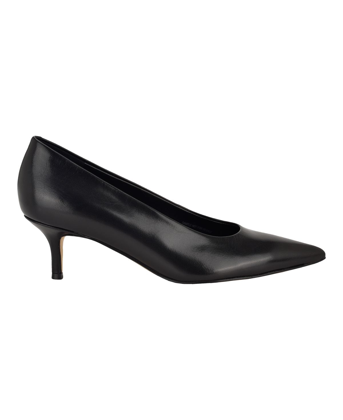 Calvin Klein Voneta Pointed Toe Kitten Heel Pump In Black