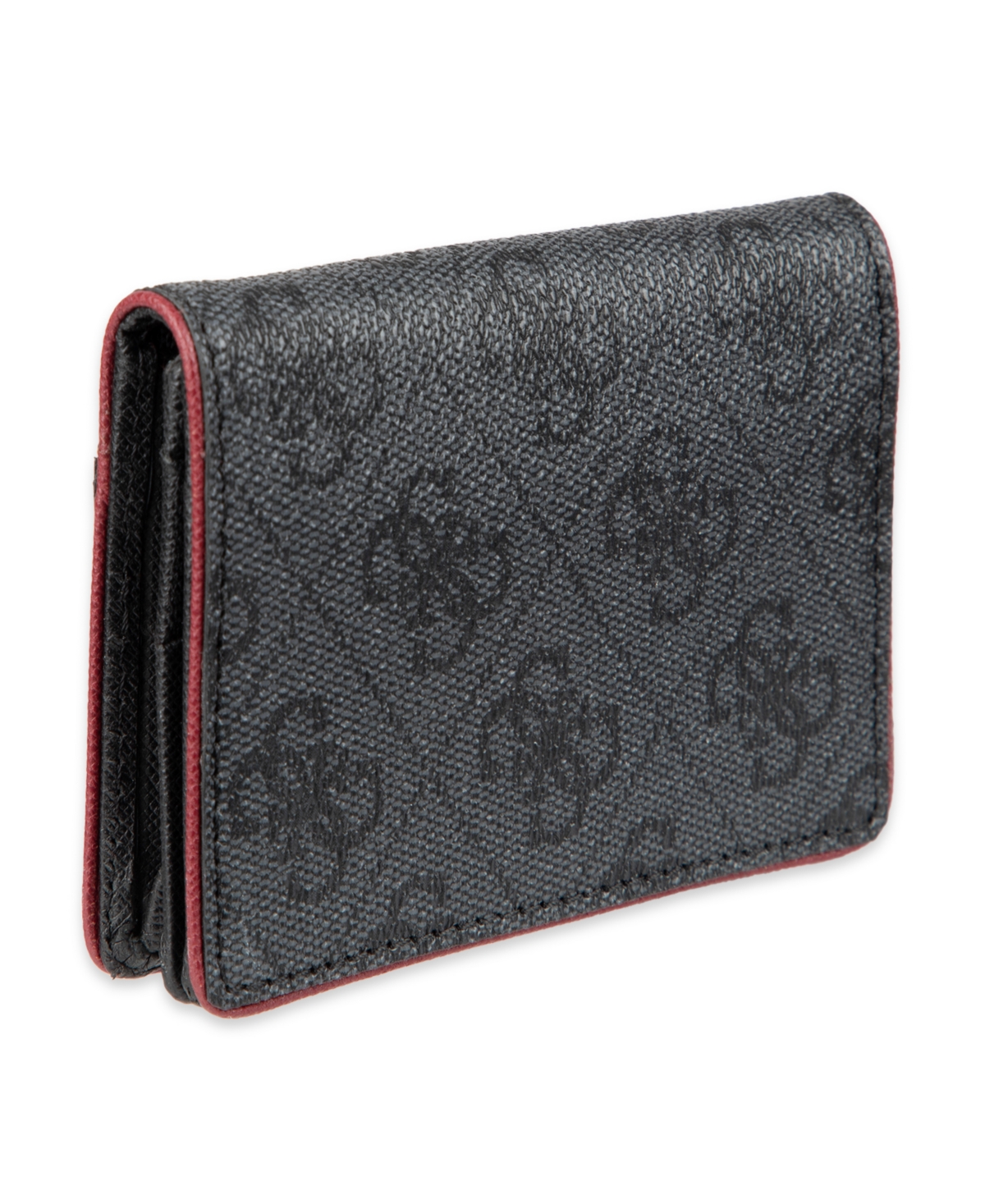 Guess Men's Rfid Quatro G Gusset Card Case Wallet In Black