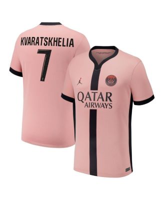 Nike - Men's Khvicha Kvaratskhelia Pink Paris Saint-Germain 202425 Third Replica Player Jersey