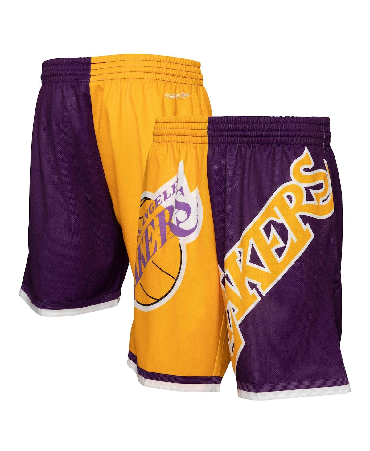 Men's Gold Los Angeles Lakers Big Face 5.0 Fashion Shorts - Gold