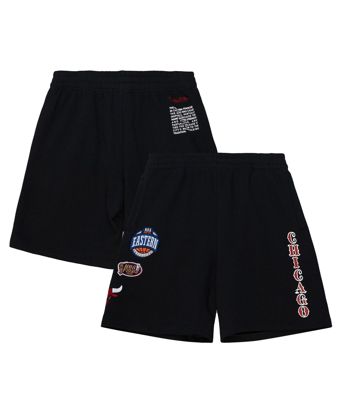 Men's Black Chicago Bulls Team Origins Fleece Shorts - Black