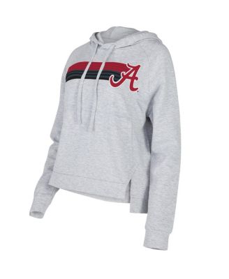 Concepts Sport - Women's Gray Alabama Crimson Tide Cedar&nbsp;Tri-Blend Raglan Pullover Hoodie