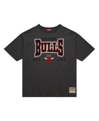 Women's Charcoal Chicago Bulls Hardwood Classics Oversized Boyfriend T-Shirt
