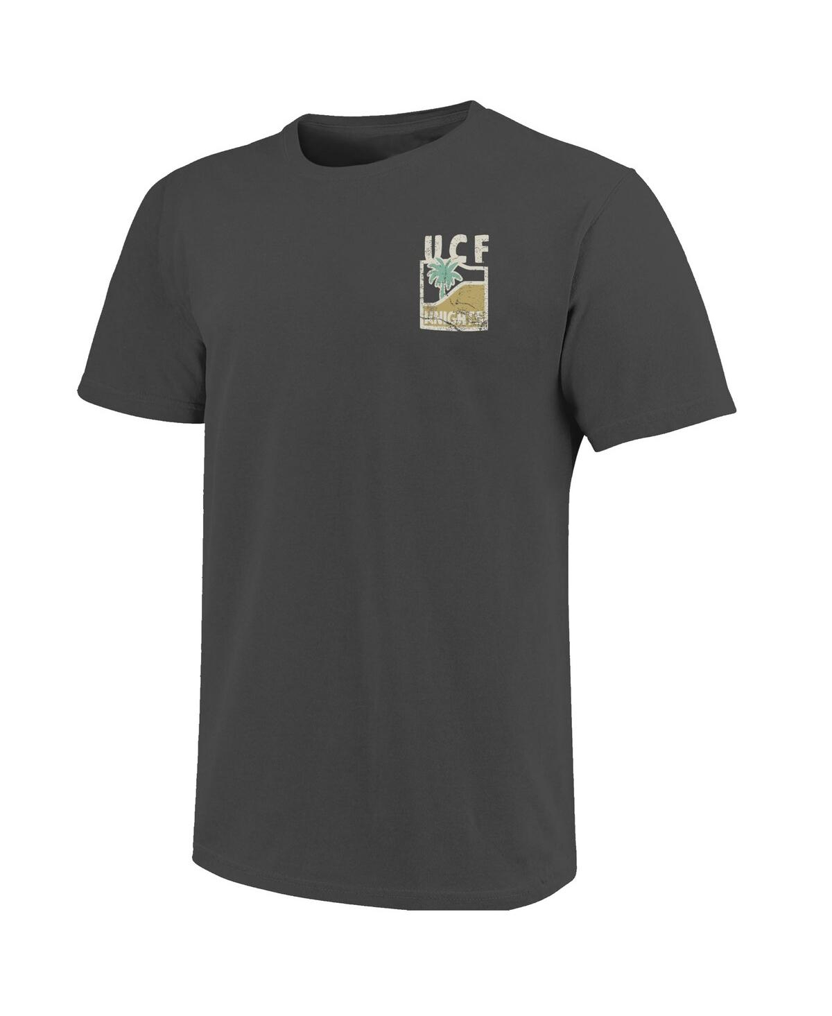 Image One Men's Graphite Ucf Knights Comfort Colors Minimal Vista Distressed Graphics T-shirt In Gray