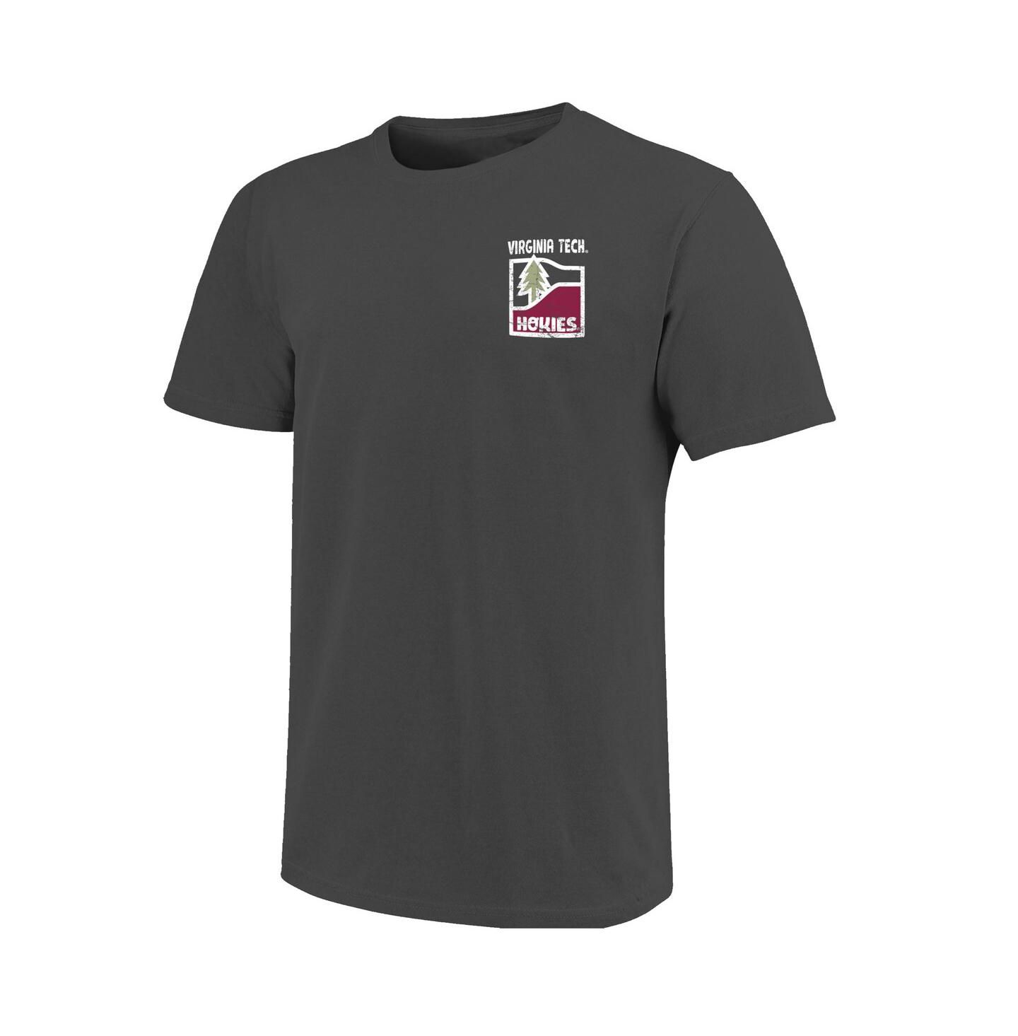 Мужская футболка Image One Graphite Virginia Tech Hokies Comfort Colors Minimal Vista Distressed Graphics — фото 3