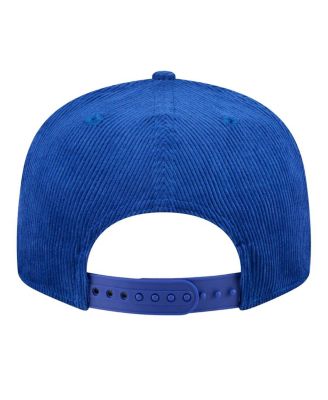 Men's Royal Golden State Warriors Throwback Display Corduroy 9FIFTY Snapback Hat