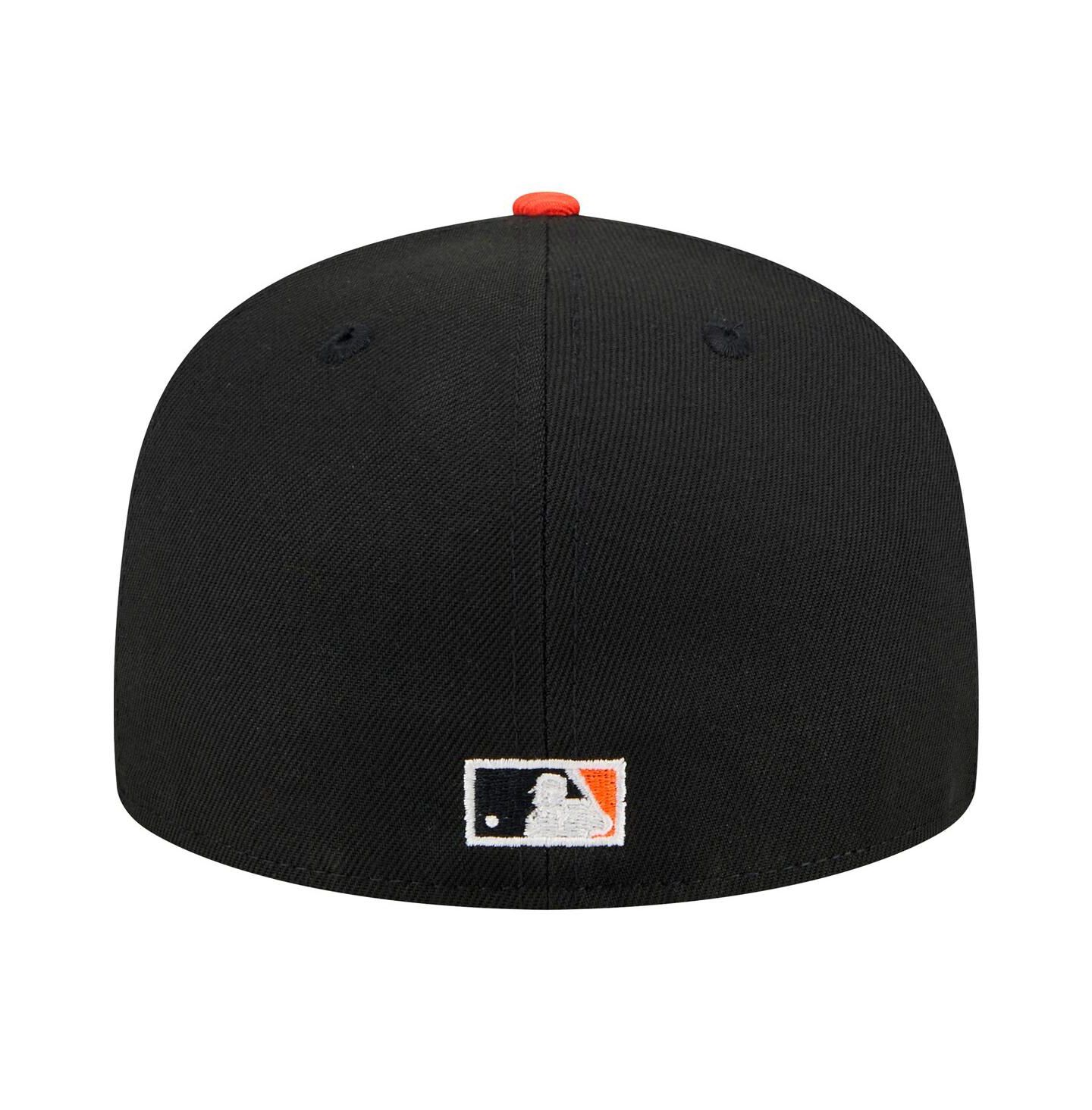 Мужская кепка New Era Black San Francisco Giants Shadow Stitch 59FIFTY Fitted Hat — фото 3
