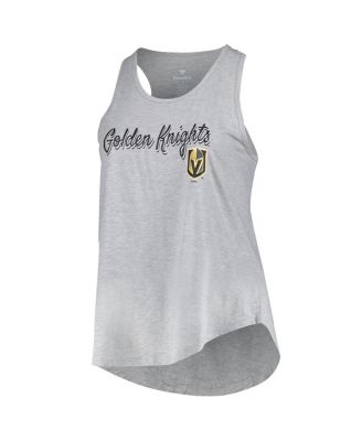 Women's Heather Gray Vegas Golden Knights Plus Size Racerback Tank Top